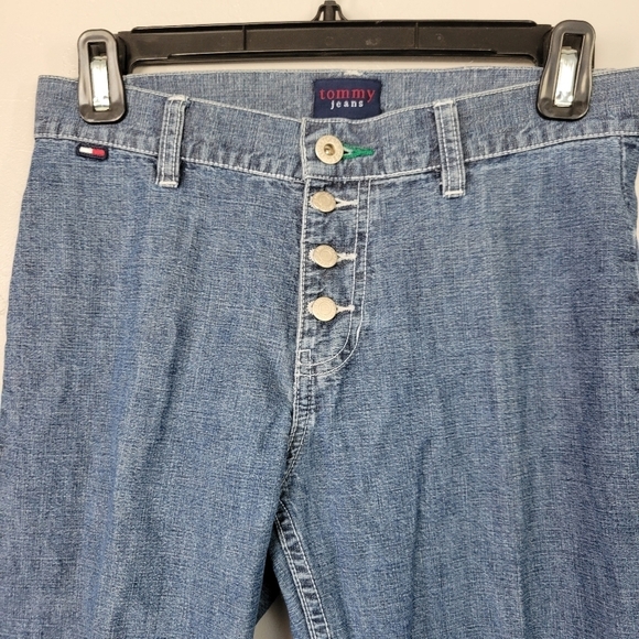 Tommy Jeans Vintage Jeans 4 Button Fly Sz 3 Light Wash No Back Pockets 90s Y2K - Picture 2 of 7